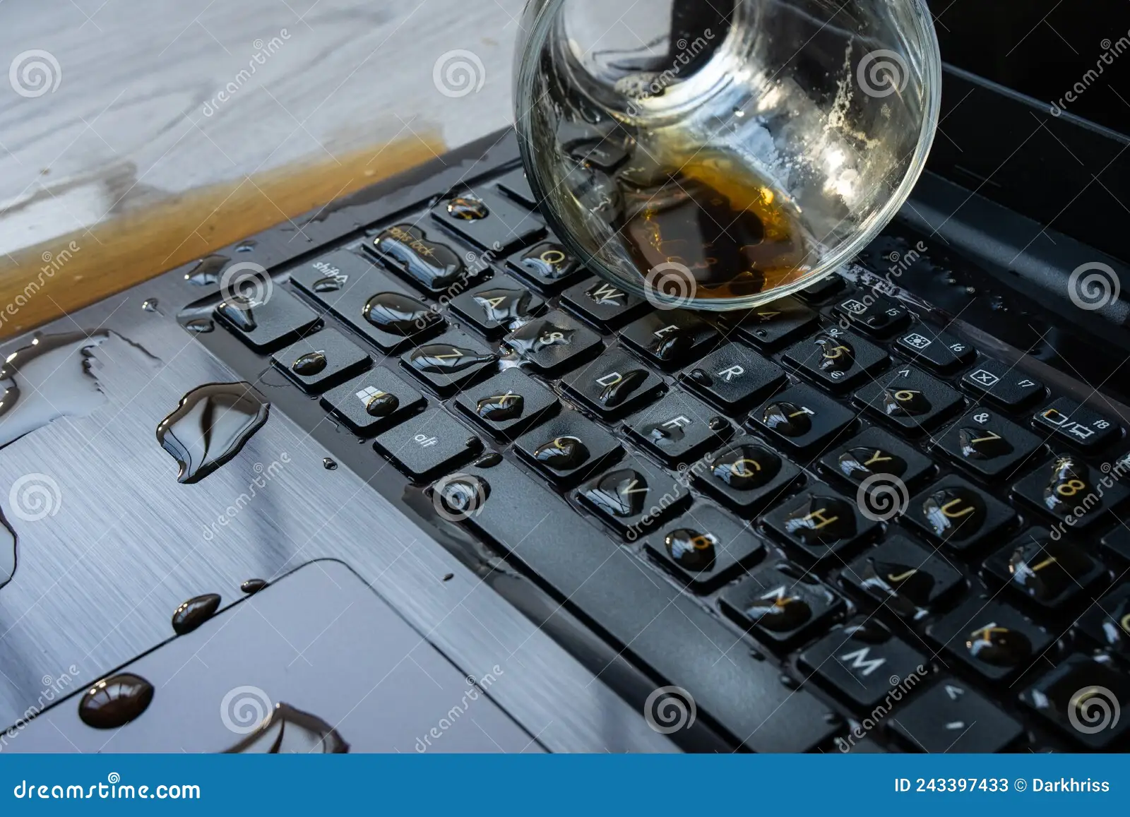 Spilling Beer On Laptop